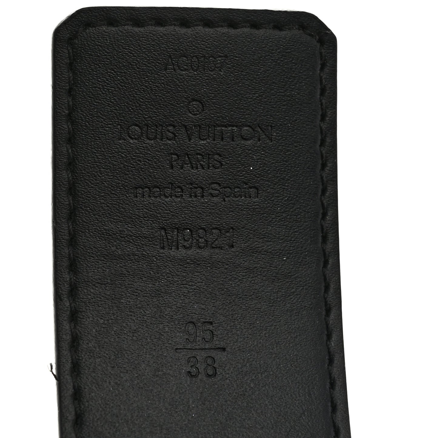 Calfskin Monogram 40mm LV Initiales Reversible Belt 95 38 Black