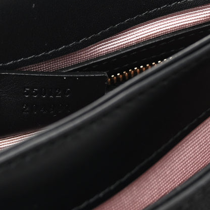 Gucci Suede Snakeskin Studded Medium Arli Flap Shoulder Bag Black 7 of 10