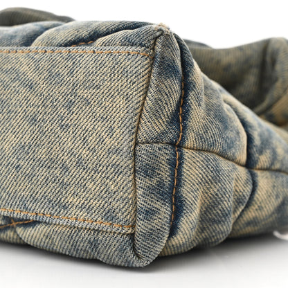 Saint Laurent Denim Quilted Toy Loulou Puffer Monogram Chain Satchel Blue Cinnamon 10 of 11