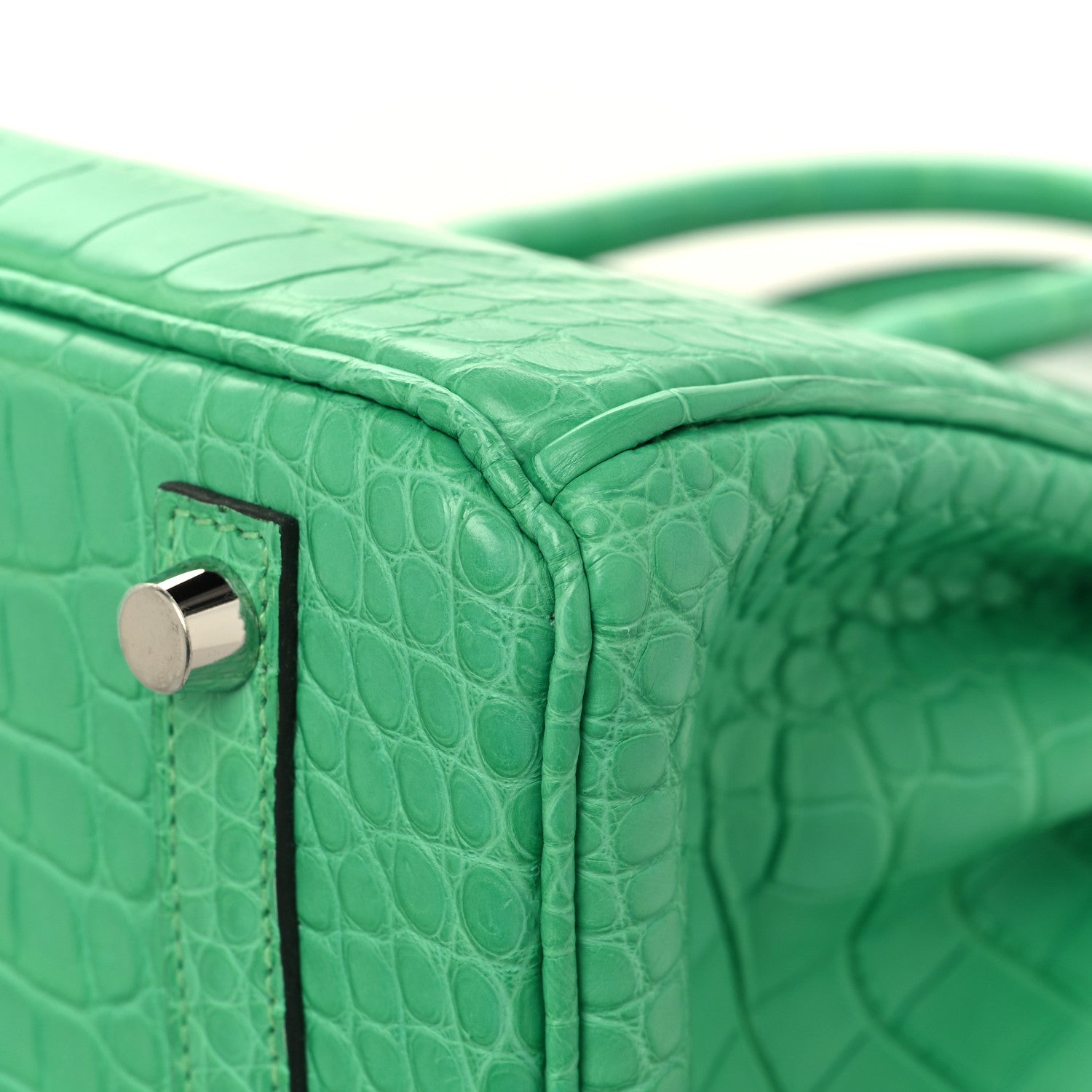 Hermes Matte Alligator Birkin 25 Vert Comics 12 of 13