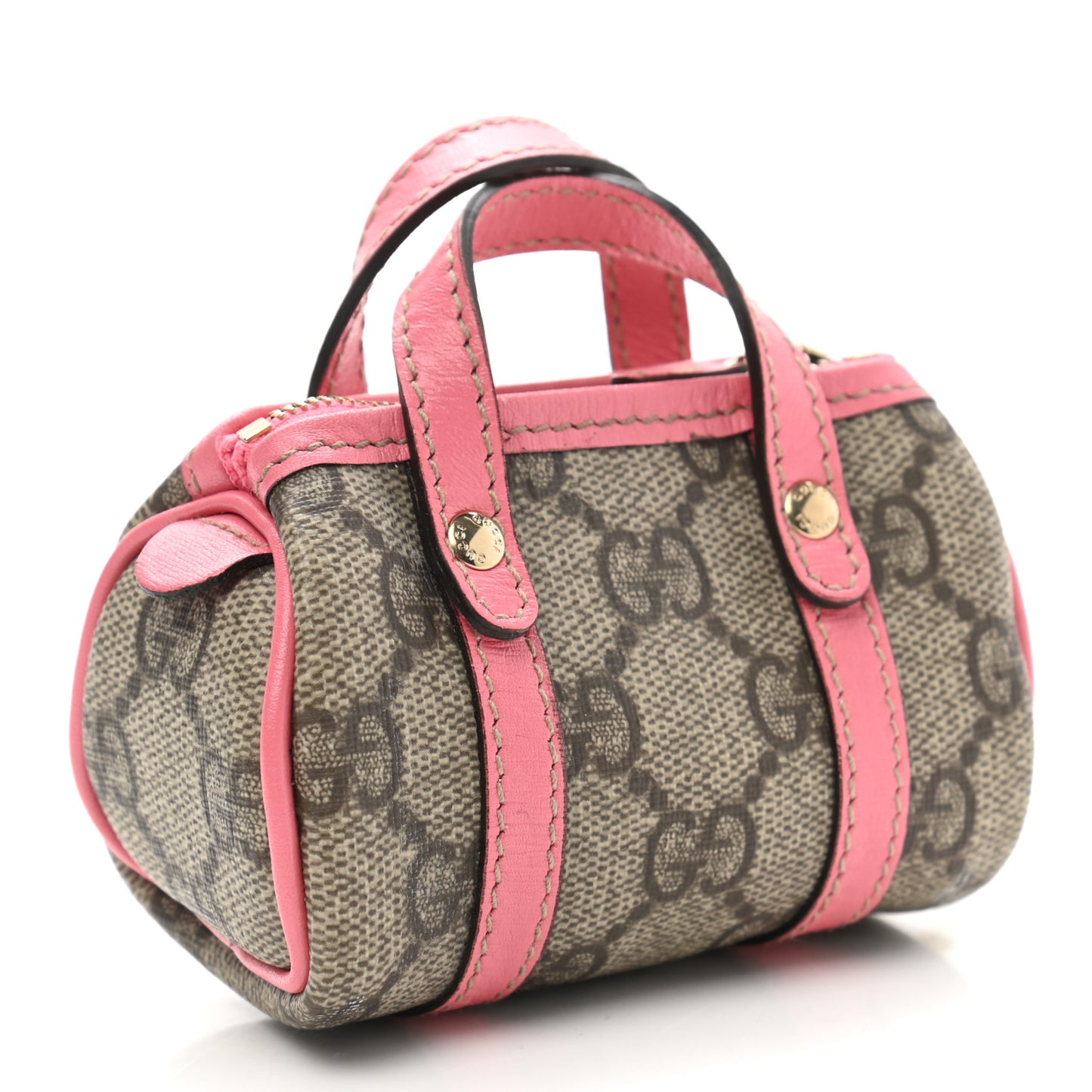 Monogram GG Mini Boston Coin Purse Key Chain Ring Pink