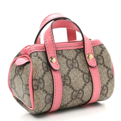 Gucci Monogram GG Mini Boston Coin Purse Key Chain Ring Pink 3 of 6