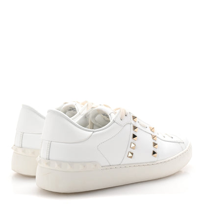 Valentino Garavani Calfskin Rockstud Untitled Open Sneakers 39 White 5 of 10