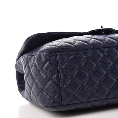 Chanel Calfskin Quilted Small XXL Travel Flap Bag Navy 5 of 9