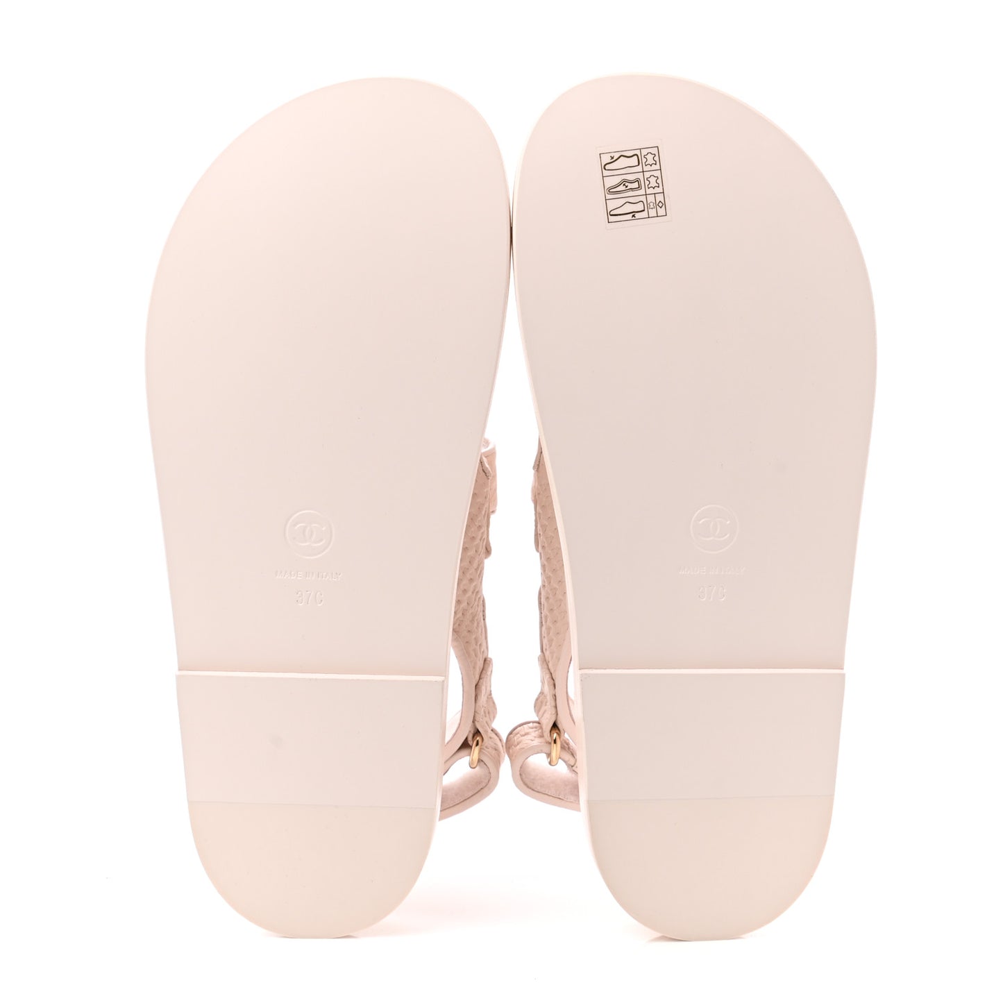 Calfskin Printed Velcro Dad Sandals 37 Pink