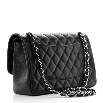 Chanel Caviar Quilted Jumbo Double Flap Black 3 of 16