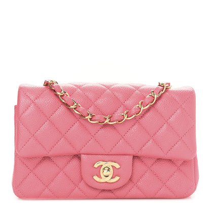 Chanel Iridescent Caviar Quilted Mini Rectangular Flap Pink 2 of 19
