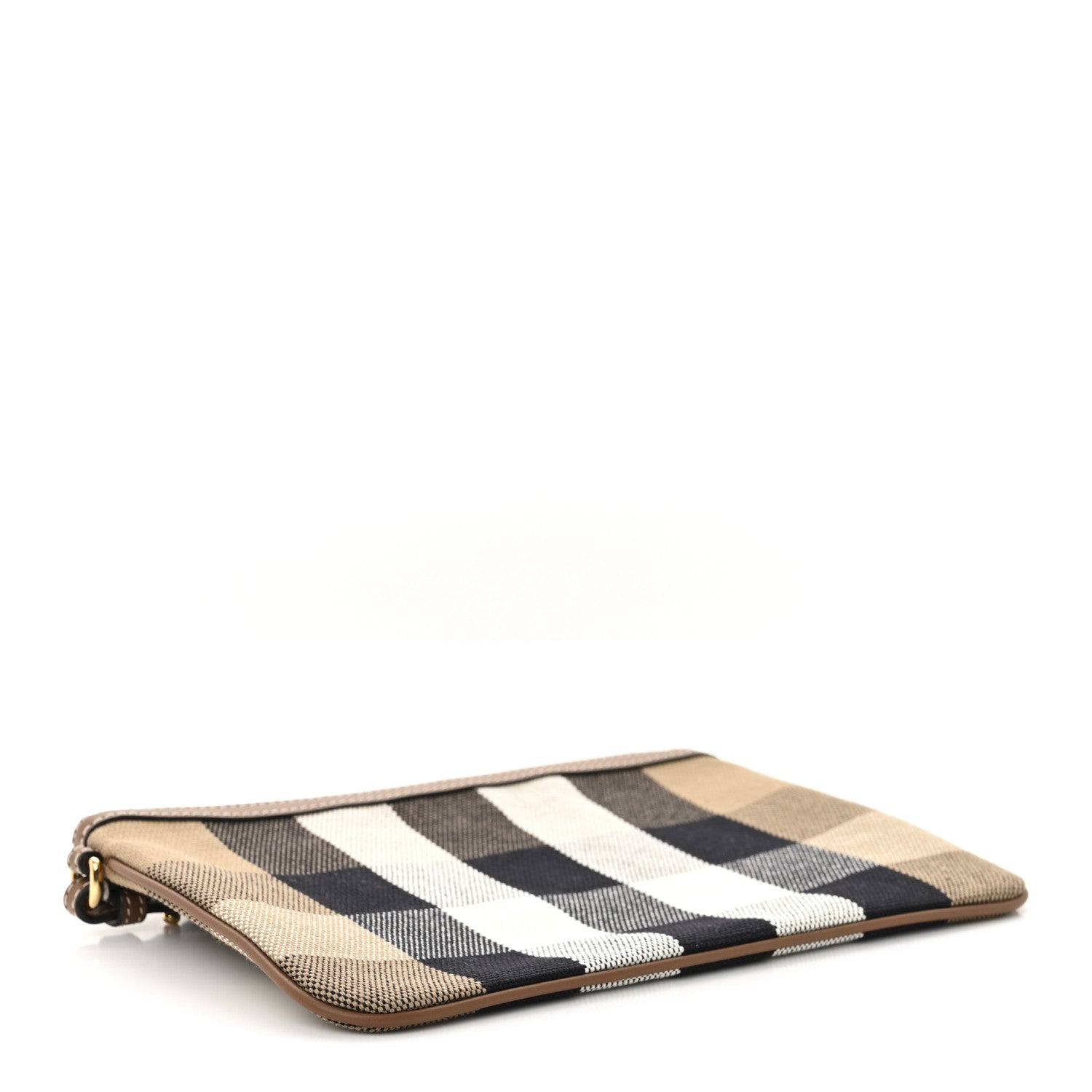 Burberry House Check Peyton Wristlet Pouch Taupe Brown 8 of 16