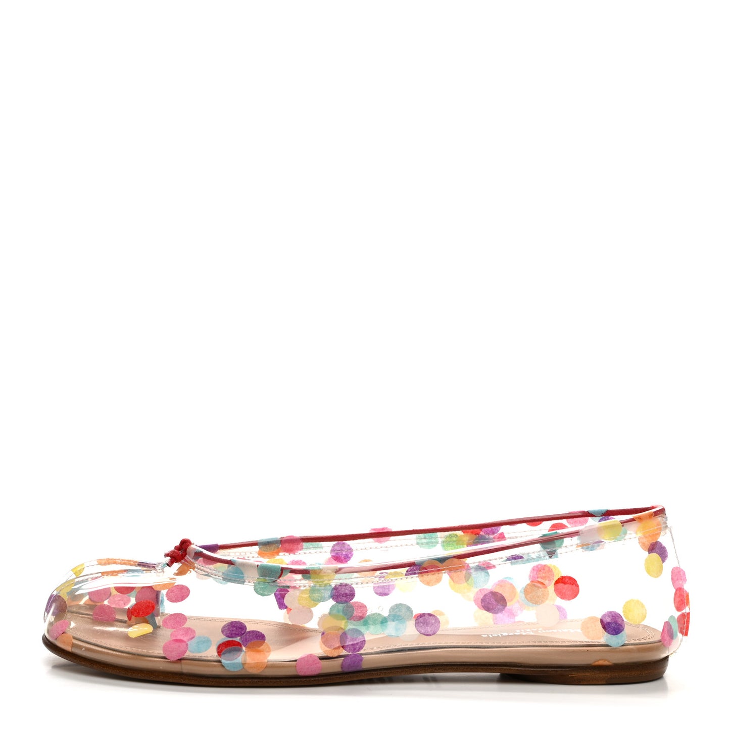 PVC Confetti Printed Tabi New Ballerina Flats 39 Multicolor