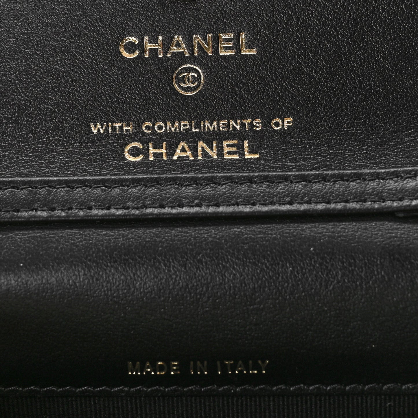 Canvas Check Flag Printed CC Clutch With Chain Beige Multicolor