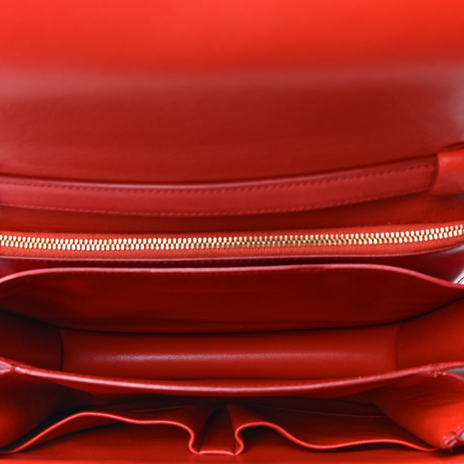 Celine Box Calfskin Medium Classic Box Flap Bag Red 8 of 14