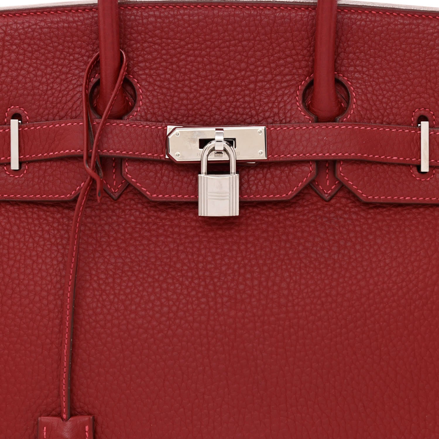 Hermes Taurillon Clemence Birkin 35 Rouge Vif 8 of 11
