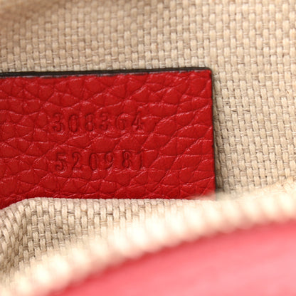 Gucci Pebbled Calfskin Small Soho Disco Bag Tabasco Red 7 of 11