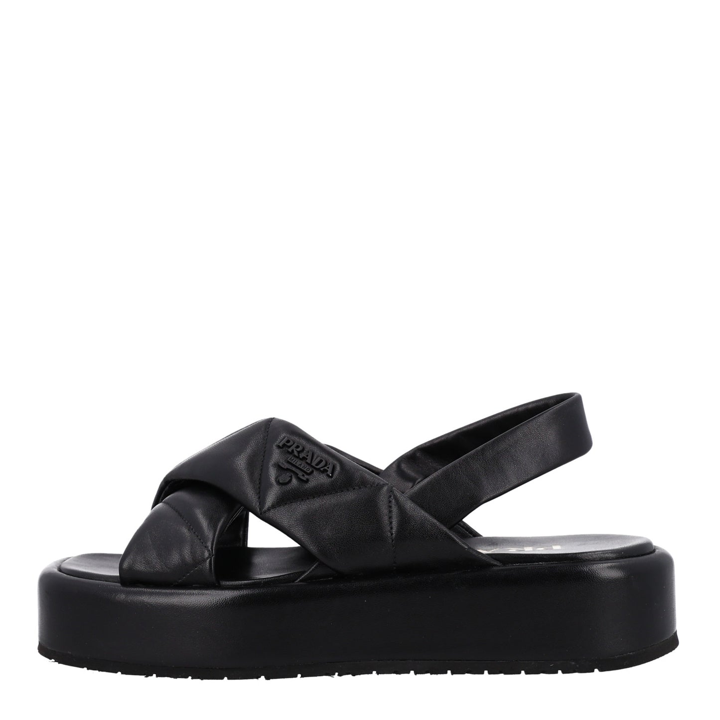 Nappa Padded Blow 20mm Slingback Sandals 36.5 Black