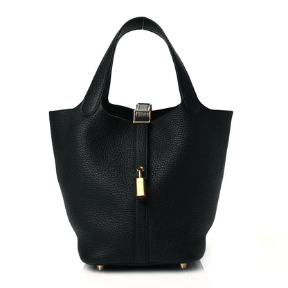 Hermes Taurillon Clemence Picotin Lock 18 PM Black 1 of 10