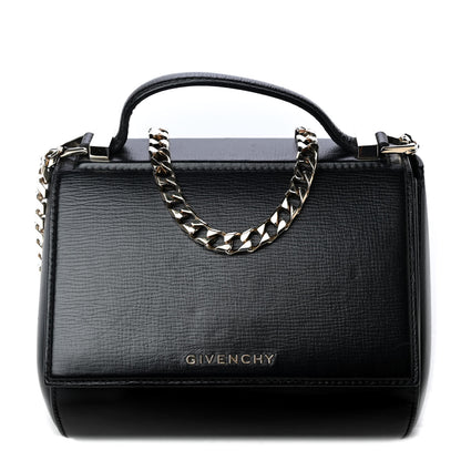 Givenchy Textured Calfskin Mini Pandora Box Chain Crossbody Bag Black 1 of 5