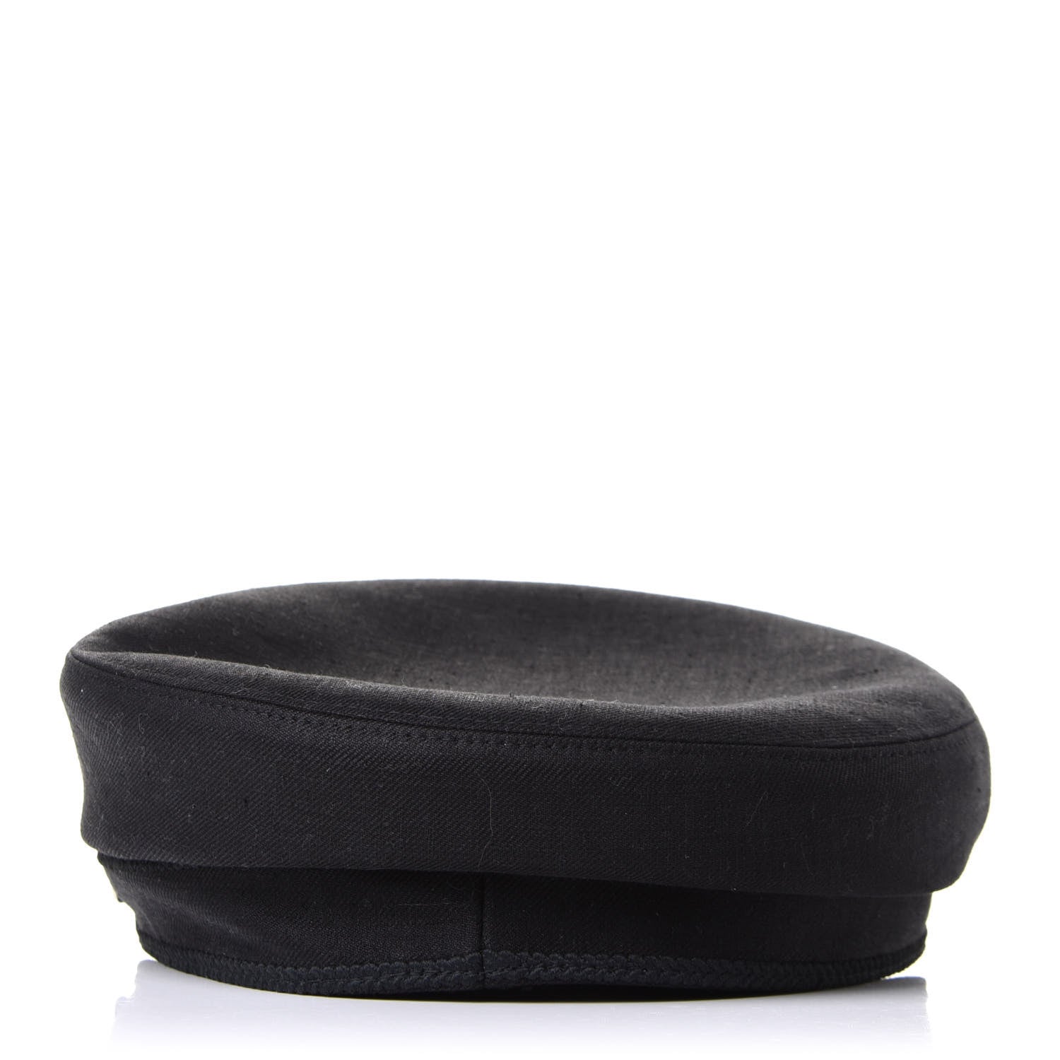 Hermes Cashmere Swift Braided Deauville Cap 57 Black 4 of 6
