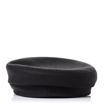 Hermes Cashmere Swift Braided Deauville Cap 57 Black 4 of 6