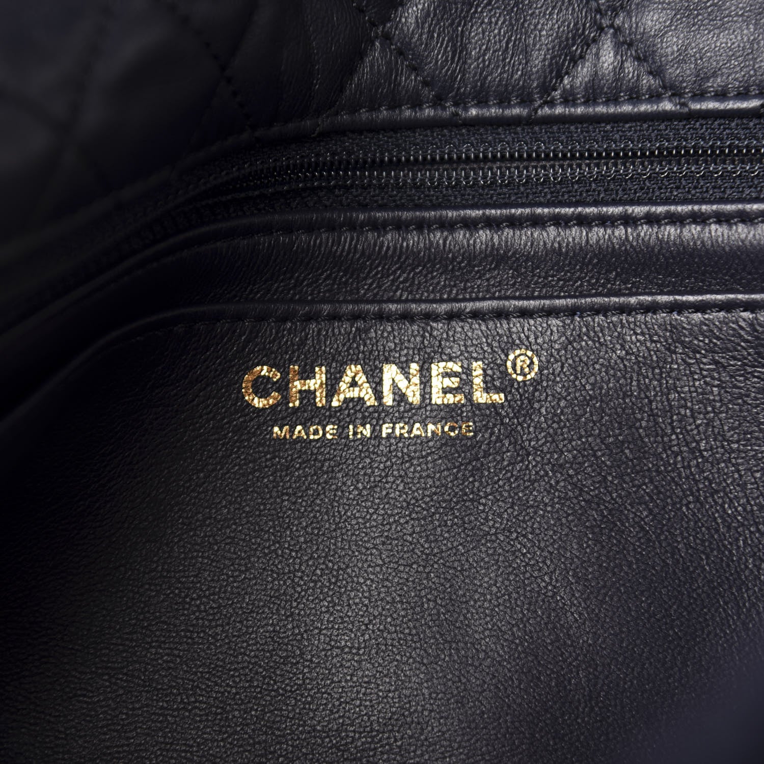 Chanel Shearling Lambskin Quilted Medium Single Flap Navy Blue 8 of 10