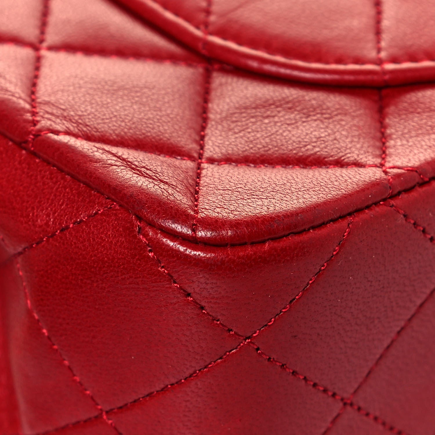 Chanel Lambskin Quilted Small Double Flap Red 12 of 18
