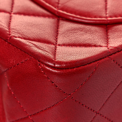 Chanel Lambskin Quilted Small Double Flap Red 12 of 18