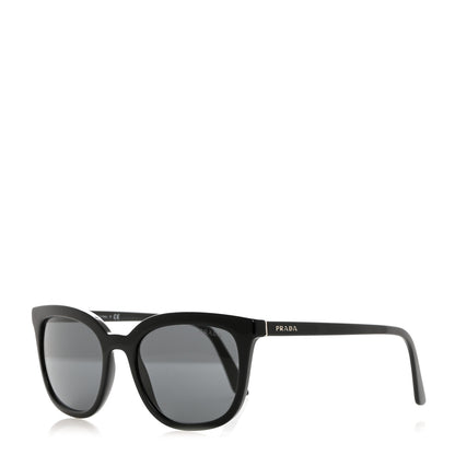 Prada Acetate Polarized Pillow Cat Eye Sunglasses SPR 03X Black 1 of 8