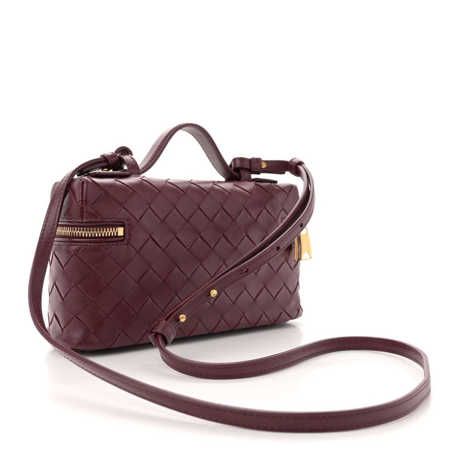 Bottega Veneta Calfskin Intrecciato Bang Bang Vanity Case Barolo 2 of 10