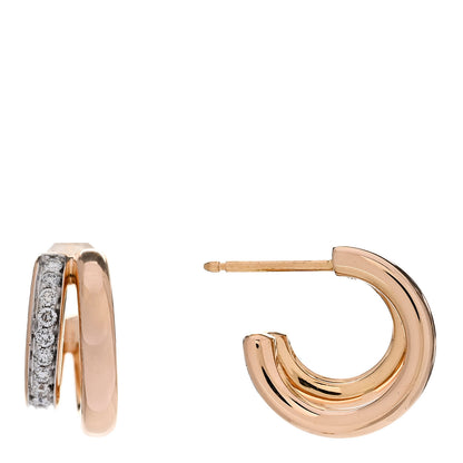 Pomellato 18K Rose Gold Diamond Iconica Earrings 1 of 6