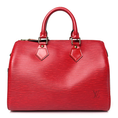 Louis Vuitton Epi Speedy 25 Castillan Red 1 of 15