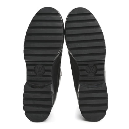 Louis Vuitton Suede Calfskin Jacquard Since 1854 Laureate Platform Desert Boots 37 Black 7 of 10