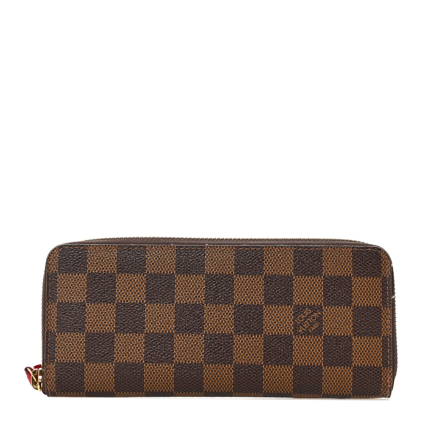 Damier Ebene Clemence Wallet Cherry