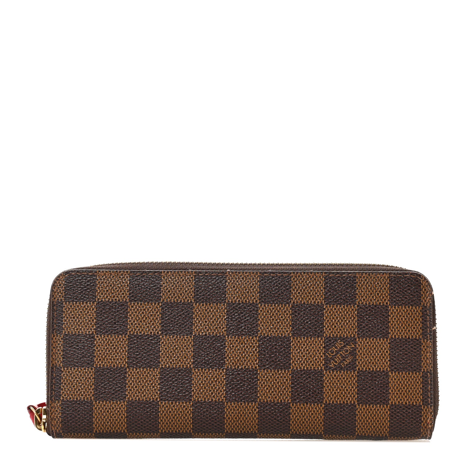 Louis Vuitton Damier Ebene Clemence Wallet Cherry 1 of 10