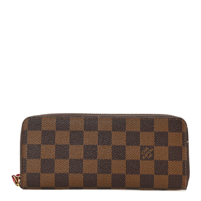Louis Vuitton Damier Ebene Clemence Wallet Cherry 1 of 10