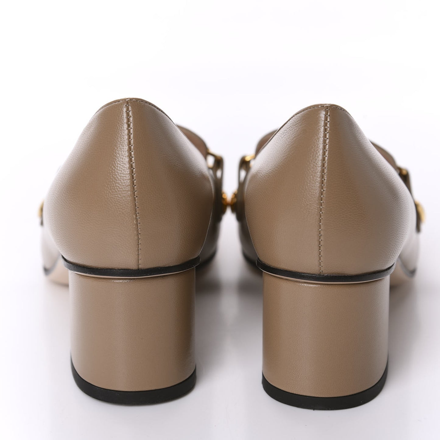 Malaga Kid Sylvie Web Chain Mid Heel Loafers 36 Mud