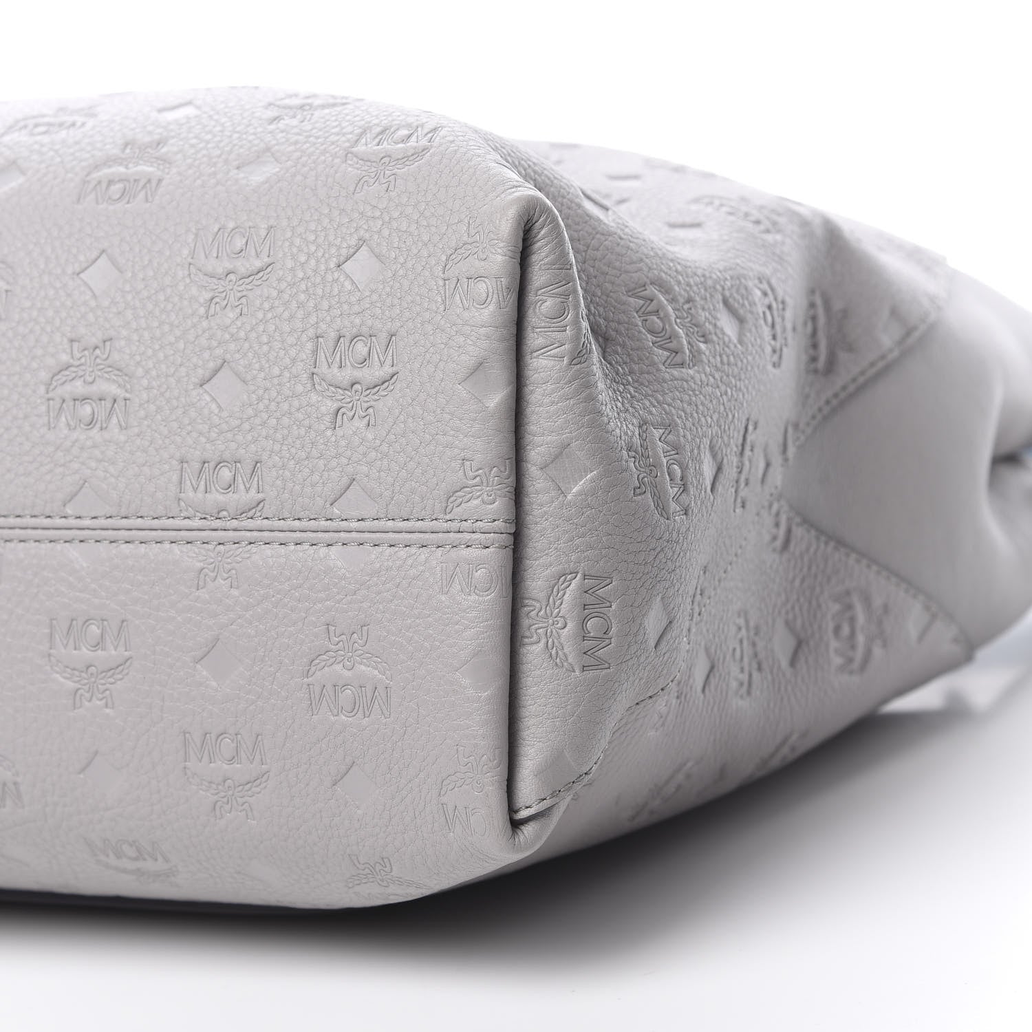 MCM Calfskin Ottomar Monogram Large Klara Hobo Dove 11 of 11