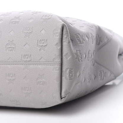 MCM Calfskin Ottomar Monogram Large Klara Hobo Dove 11 of 11