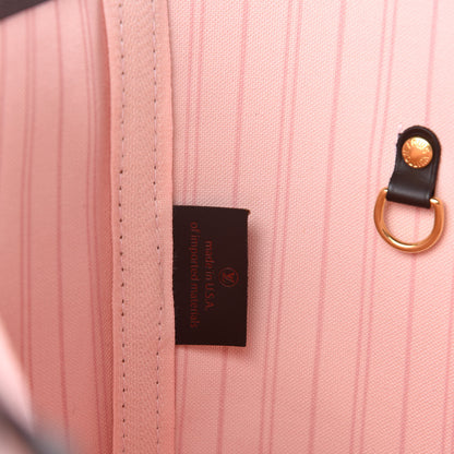 Louis Vuitton Damier Ebene Neo Neverfull MM Rose Ballerine 9 of 11