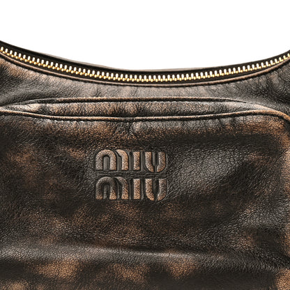 Miu Miu Distressed Nappa Pocket Bag  Sand Coffee 7 of 9
