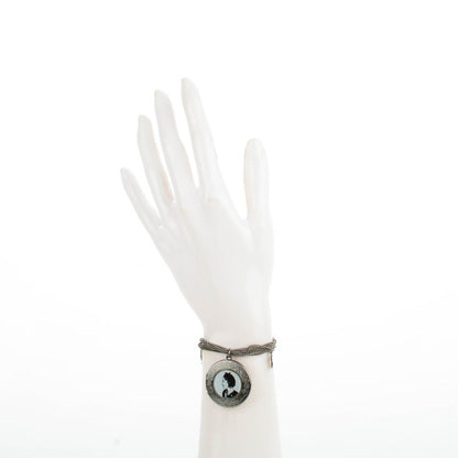 Chanel Ruthenium Coco Locket CC Charm Bracelet 2 of 5