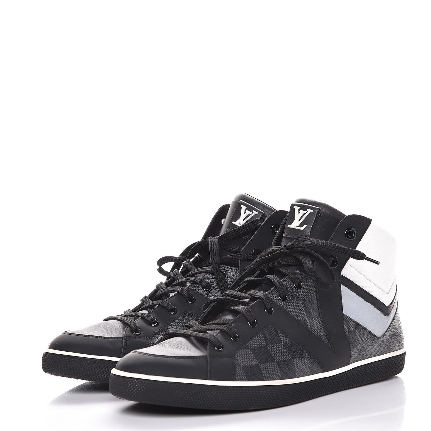 Calfskin Damier Graphite Heroes High Top Sneakers 11
