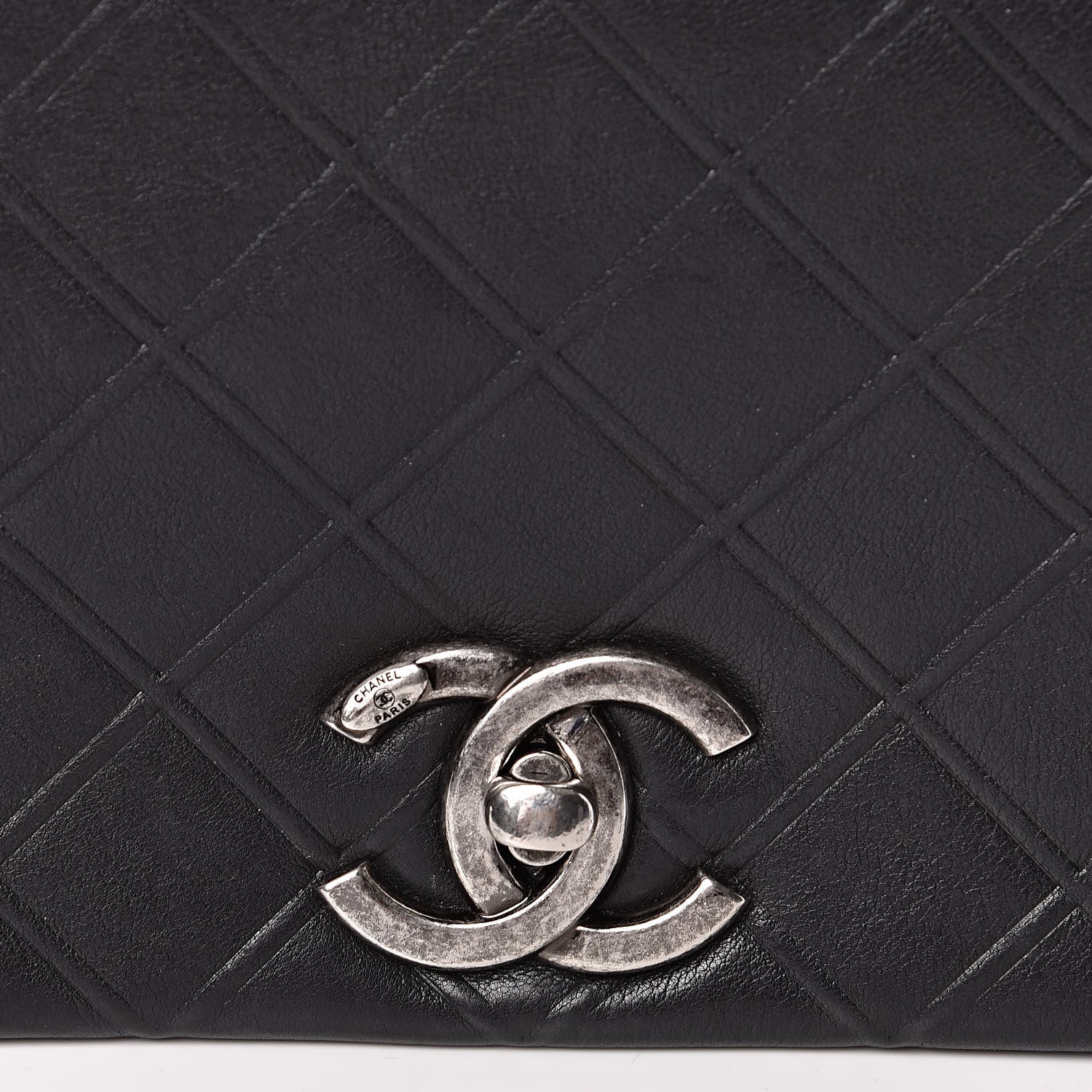 Chanel Calfskin Diamond Embossed New Chic Flap Black 11 of 12