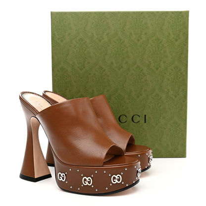 Gucci Malaga Kid Janaya 150mm Platform Sandals 38.5 Cuir 12 of 12