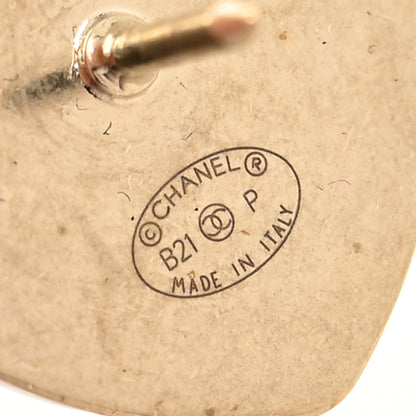 Chanel Metal Strass Crystal Quilted CC Heart Scissors Perfume Brooch Set Gold 3 of 3