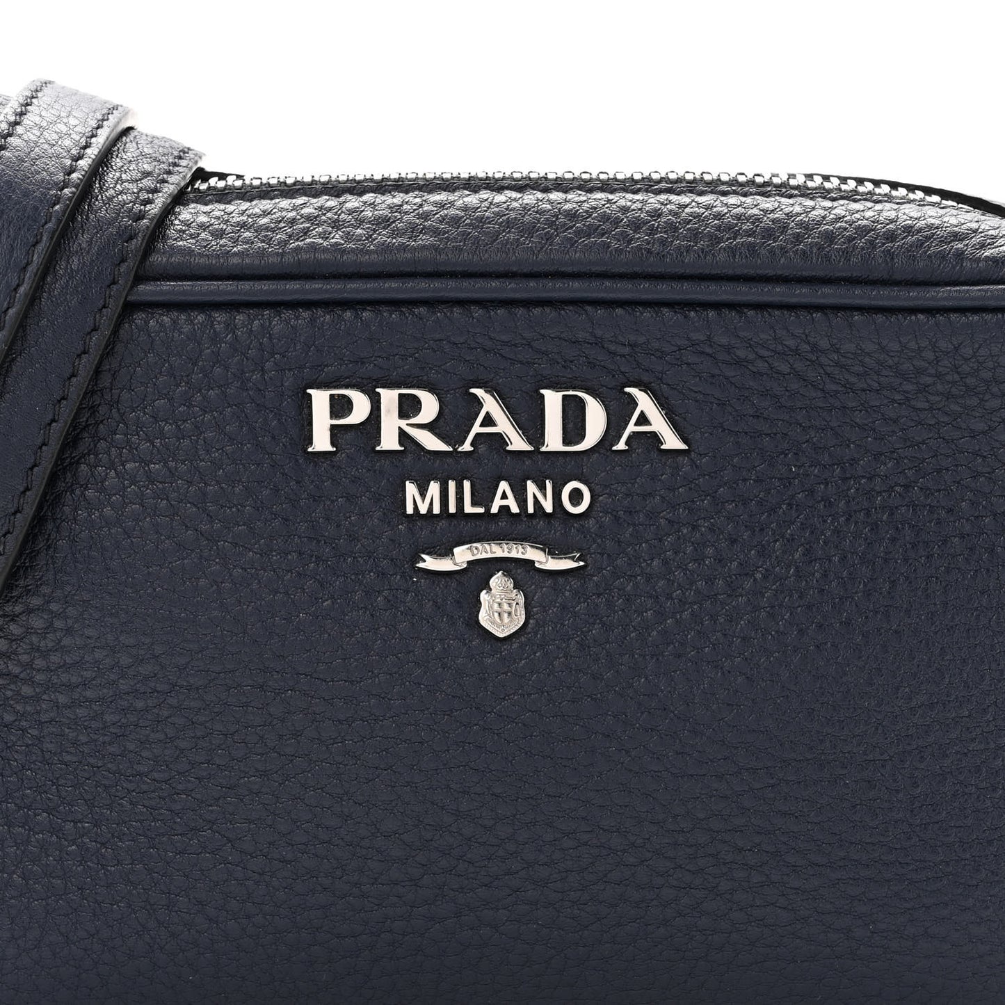Vitello Daino Mini Camera Crossbody Bag Blue