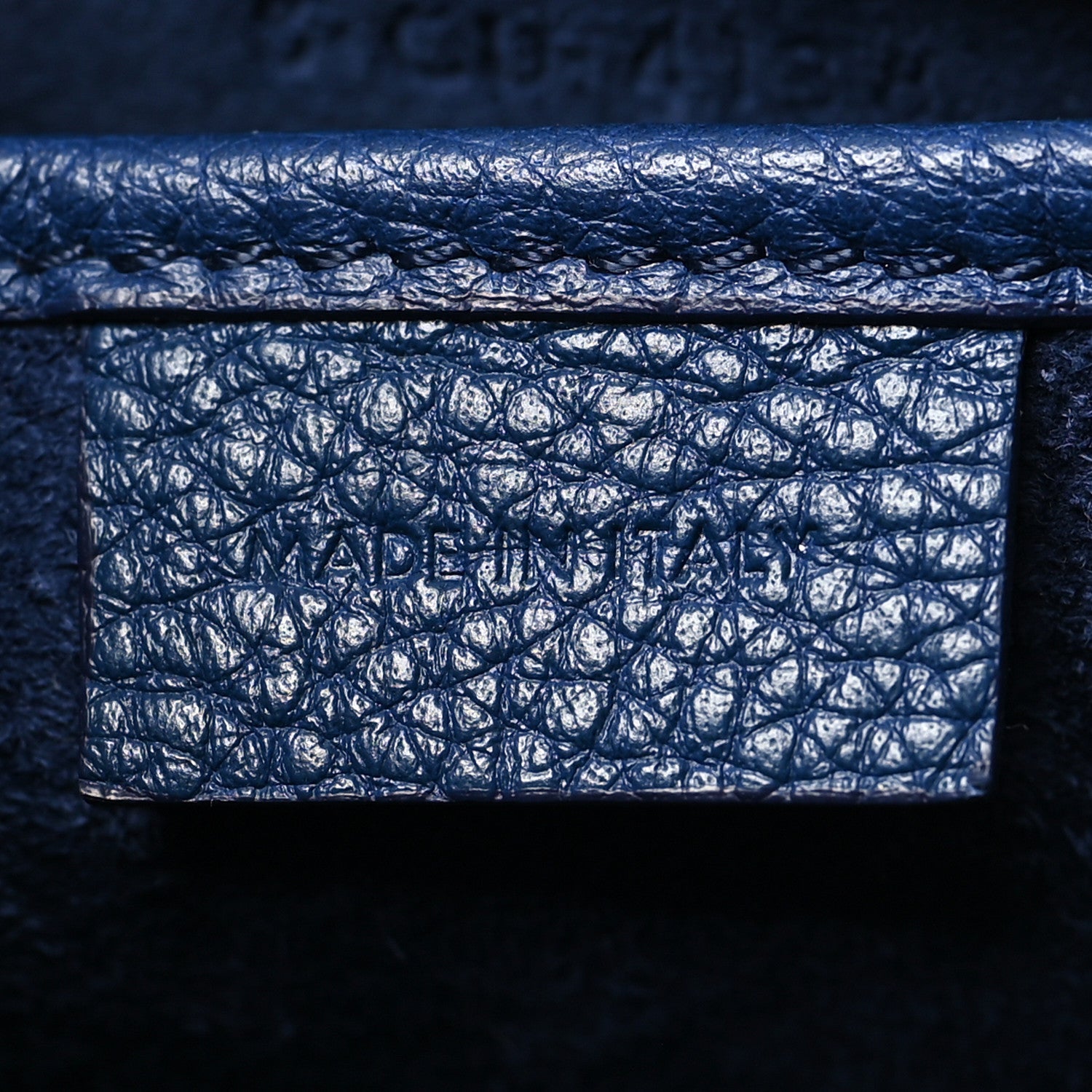 Celine Drummed Calfskin Nano Luggage Indigo 6 of 12