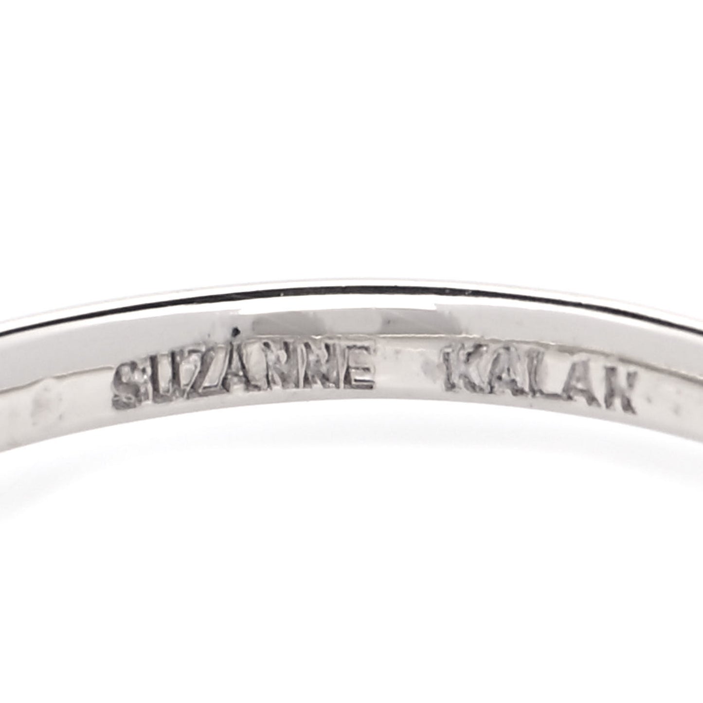 18K White Gold Diamond Classic Stacker Ring 49 4.75