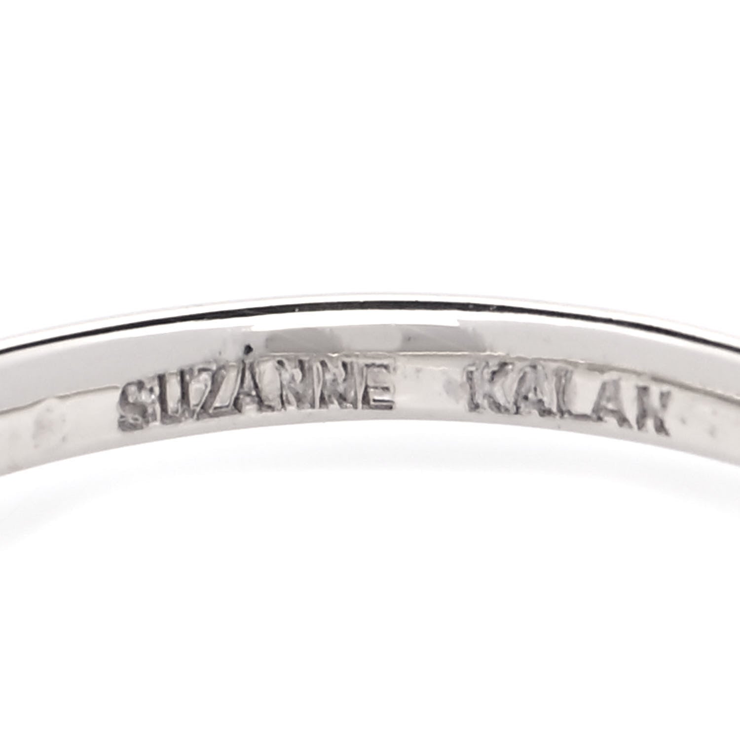 Suzanne Kalan 18K White Gold Diamond Classic Stacker Ring 49 4.75 4 of 5