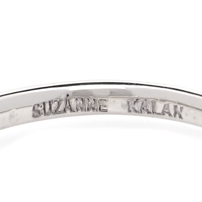 Suzanne Kalan 18K White Gold Diamond Classic Stacker Ring 49 4.75 4 of 5