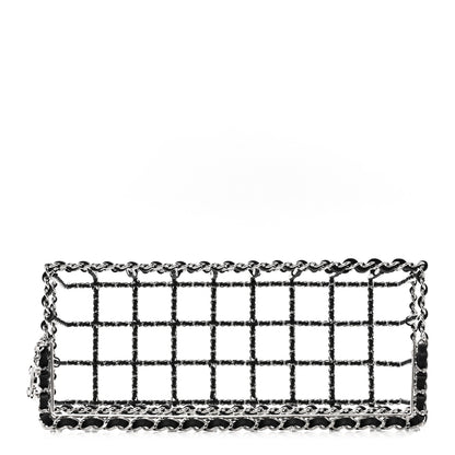Chanel Brass Calfskin Grocery By Chanel Minaudiere Shopping Basket Silver 5 of 9