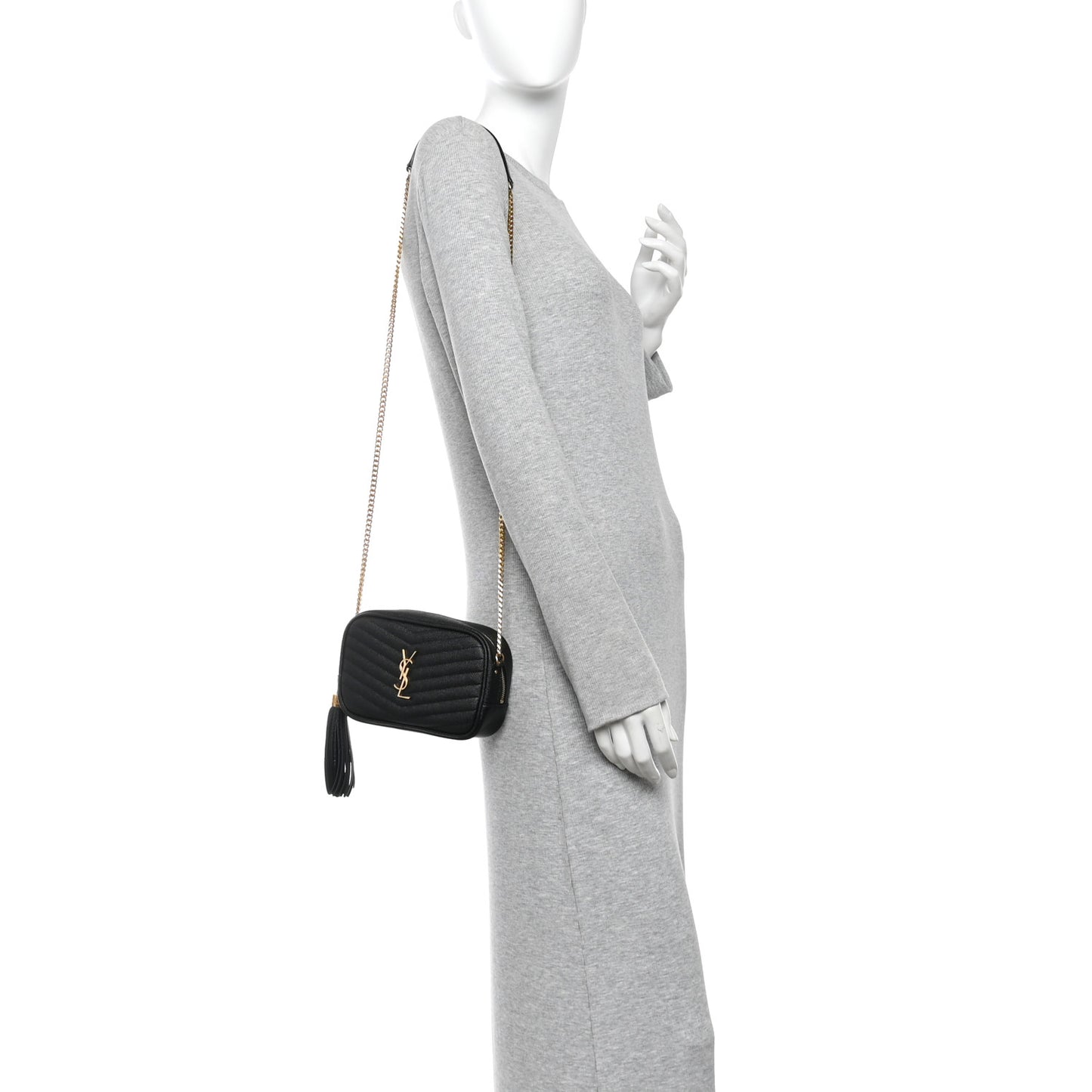 Grain De Poudre Matelasse Monogram Mini Lou Camera Bag Black